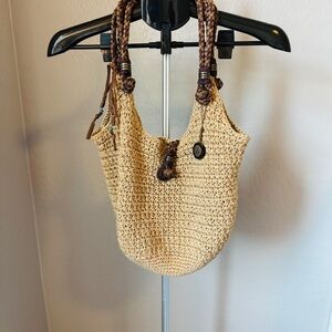 The Sak Crochet Woven Shoulder Bag Vegan